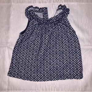 Janie and Jack girls navy patterned dress 6-12m
